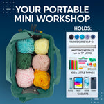 CRAFTISS Crochet Bag Yarn Storage - Christmas Gift - Durable Corduroy Yarn Bag for Crochet Accessories - Organizer with Knitting Accessories Case - CRAFTISS