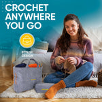CRAFTISS Crochet Bag Yarn Storage - Christmas Gift - Durable Corduroy Yarn Bag for Crochet Accessories - Organizer with Knitting Accessories Case