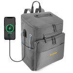 CRAFTISS Crochet Bag Yarn Storage - Christmas Gift - Durable Canvas Yarn Bag for Crochet Accessories – Backpack Organizer with Knitting Accessories Pockets and USB Cable