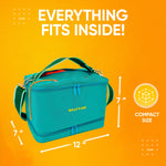 CRAFTISS Crochet Bag Yarn Storage - Christmas Gift - Durable Canvas Yarn Bag for Crochet Accessories - Organizer with Built-in Knitting Accessories Case