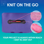 CRAFTISS Crochet Bag Yarn Storage - Christmas Gift - Durable Canvas Yarn Bag for Crochet Accessories – Backpack Organizer with Knitting Accessories Pockets and USB Cable