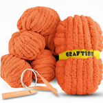 8 Rolls Chunky Chenille Yarn for Crocheting - Jumbo 7 Weight (27 yds, 8 oz Each Skein), Bulky Thick Crochet Knit Blanket Chunky Yarn for Hand Knitting with Giant Hook and Needles