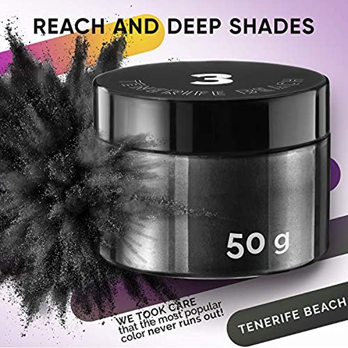 Dark Siver Cosmetic Grade Mica Powder 1.7 Oz - 50g Natural Pigment for  Epoxy, Soap Making