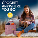 CRAFTISS Crochet Bag Yarn Storage - Christmas Gift - Durable Corduroy Yarn Bag for Crochet Accessories - Organizer with Knitting Accessories Case