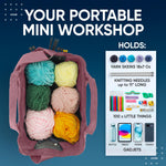 CRAFTISS Crochet Bag Yarn Storage - Christmas Gift - Durable Corduroy Yarn Bag for Crochet Accessories - Organizer with Knitting Accessories Case