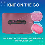 CRAFTISS Crochet Bag Yarn Storage - Christmas Gift - Durable Canvas Yarn Bag for Crochet Accessories – Backpack Organizer with Knitting Accessories Pockets and USB Cable