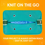 CRAFTISS Crochet Bag Yarn Storage - Christmas Gift - Durable Canvas Yarn Bag for Crochet Accessories - Organizer with Built-in Knitting Accessories Case