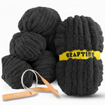 8 Rolls Chunky Chenille Yarn for Crocheting - Jumbo 7 Weight (27 yds, 8 oz Each Skein), Bulky Thick Crochet Knit Blanket Chunky Yarn for Hand Knitting with Giant Hook and Needles
