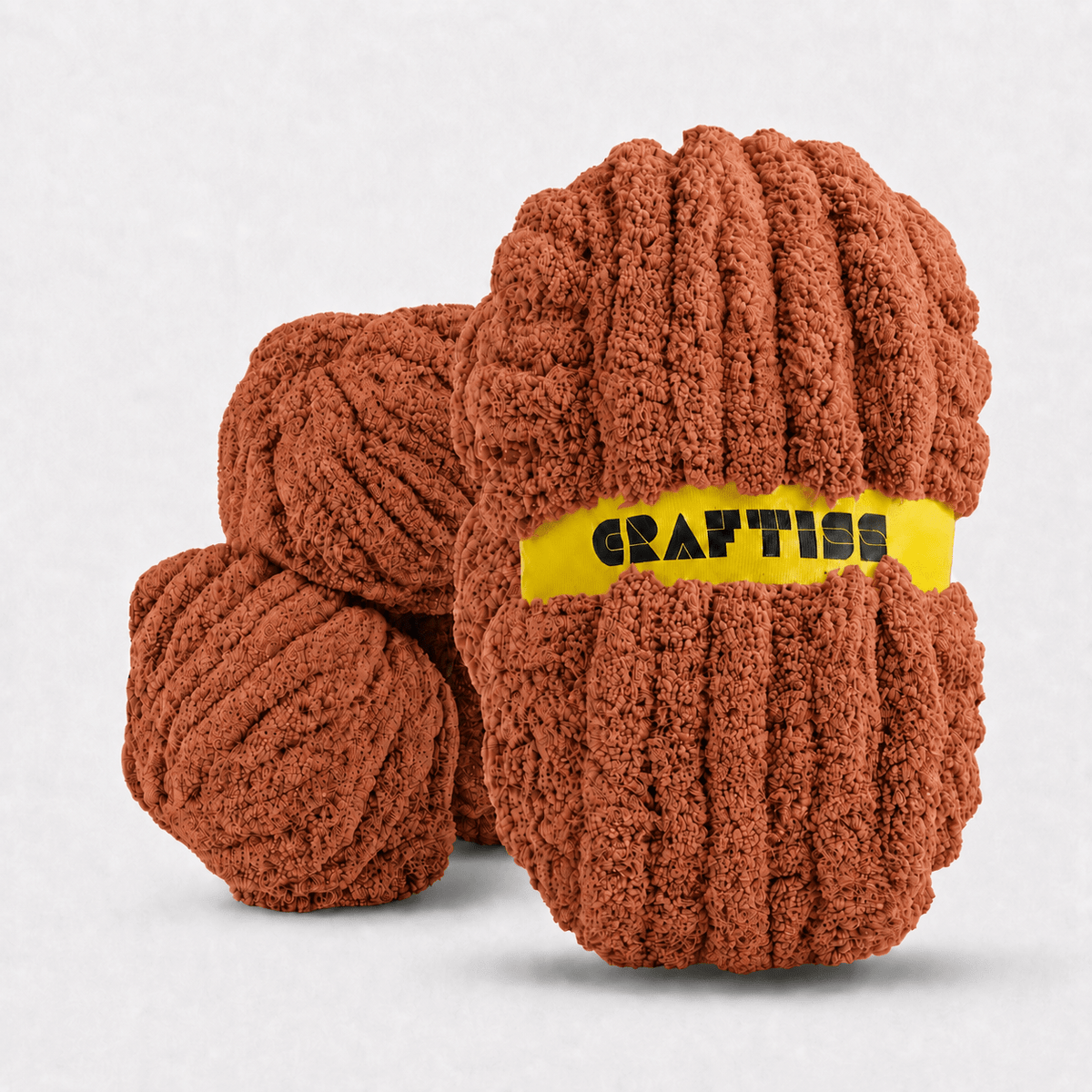 Chunky Chenille Yarn for Crocheting in Rolls - Jumbo 7 Weight (27 yds, 8 oz Each Skein), Bulky Thick Crochet Knit Blanket Chunky Yarn for Hand Knitting - CRAFTISS