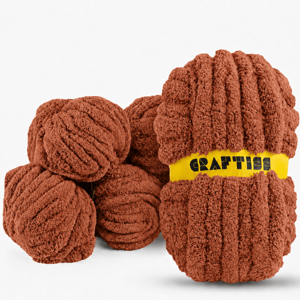 Chunky Chenille Yarn for Crocheting in Rolls - Jumbo 7 Weight (27 yds, 8 oz Each Skein), Bulky Thick Crochet Knit Blanket Chunky Yarn for Hand Knitting - CRAFTISS