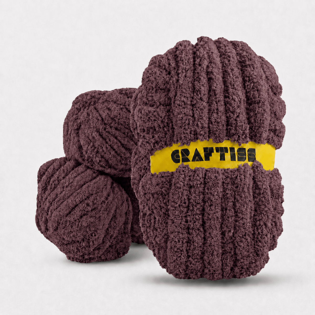 Chunky Chenille Yarn for Crocheting in Rolls - Jumbo 7 Weight (27 yds, 8 oz Each Skein), Bulky Thick Crochet Knit Blanket Chunky Yarn for Hand Knitting - CRAFTISS