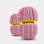 Pink Chunky Chenille Yarn for Blankets - CRAFTISS