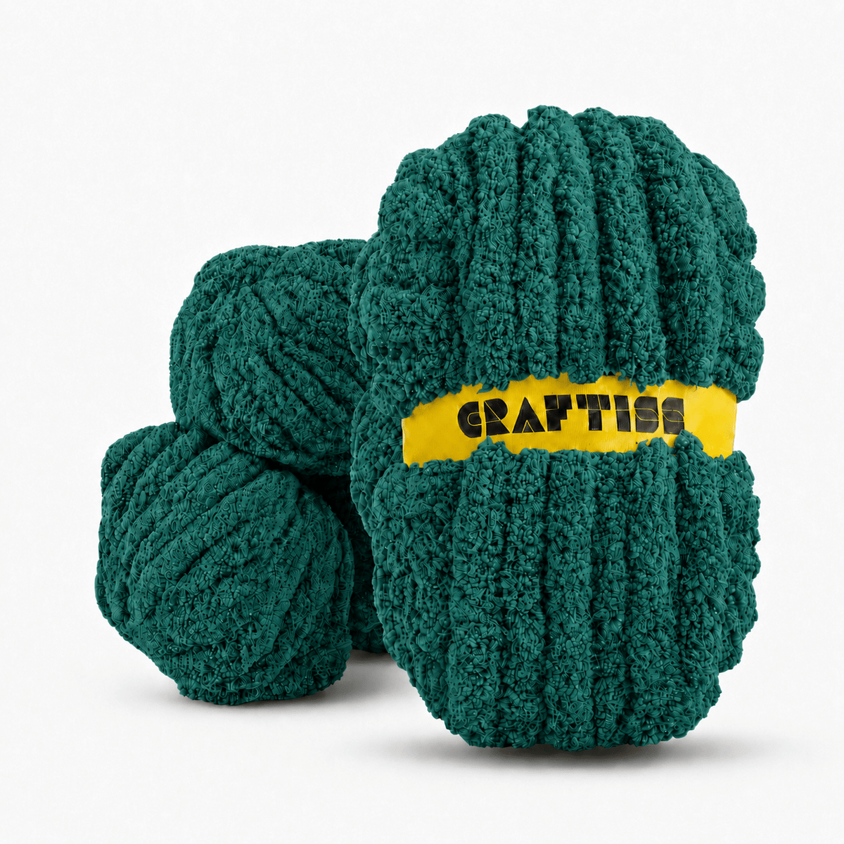 Chunky Chenille Yarn for Crocheting in Rolls - Jumbo 7 Weight (27 yds, 8 oz Each Skein), Bulky Thick Crochet Knit Blanket Chunky Yarn for Hand Knitting - CRAFTISS