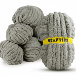 8 Rolls Chunky Chenille Yarn for Crocheting - Jumbo 7 Weight (27 yds, 8 oz Each Skein), Bulky Thick Crochet Knit Blanket Chunky Yarn for Hand Knitting - CRAFTISS