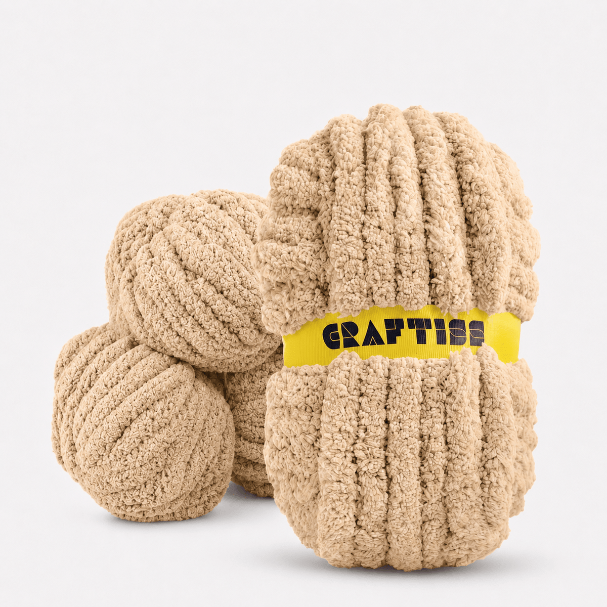 Chunky Chenille Yarn for Crocheting in Rolls - Jumbo 7 Weight (27 yds, 8 oz Each Skein), Bulky Thick Crochet Knit Blanket Chunky Yarn for Hand Knitting - CRAFTISS