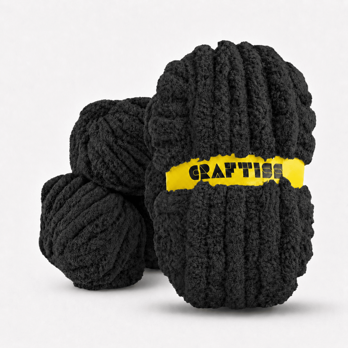 Chunky Chenille Yarn for Crocheting in Rolls - Jumbo 7 Weight (27 yds, 8 oz Each Skein), Bulky Thick Crochet Knit Blanket Chunky Yarn for Hand Knitting - CRAFTISS