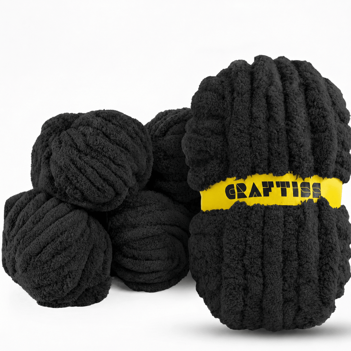 Chunky Chenille Yarn for Crocheting in Rolls - Jumbo 7 Weight (27 yds, 8 oz Each Skein), Bulky Thick Crochet Knit Blanket Chunky Yarn for Hand Knitting - CRAFTISS