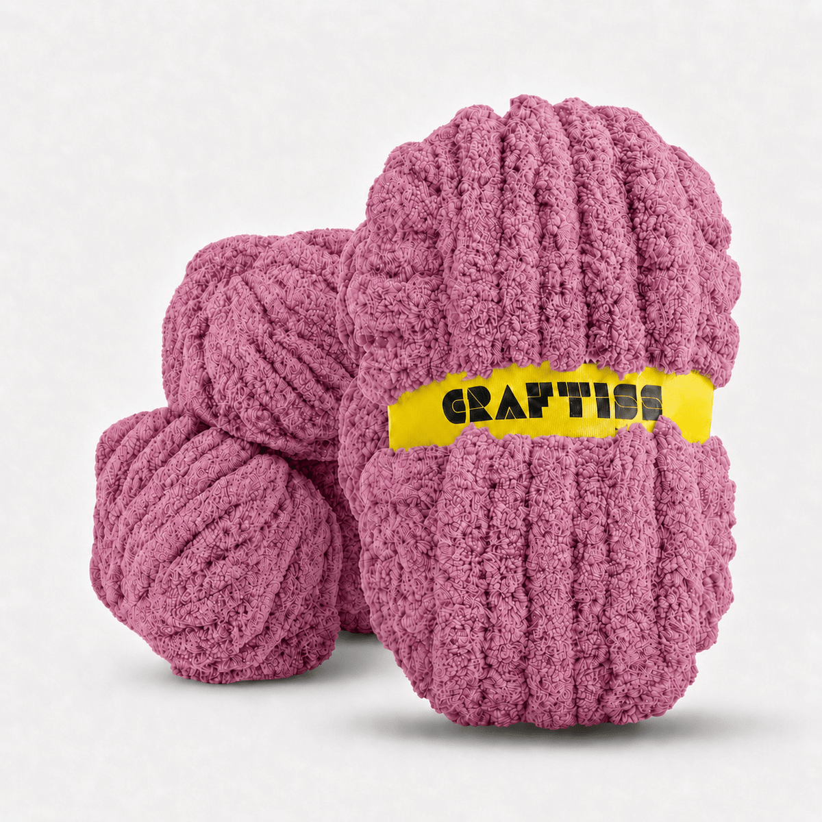 Chunky Chenille Yarn for Crocheting in Rolls - Jumbo 7 Weight (27 yds, 8 oz Each Skein), Bulky Thick Crochet Knit Blanket Chunky Yarn for Hand Knitting - CRAFTISS