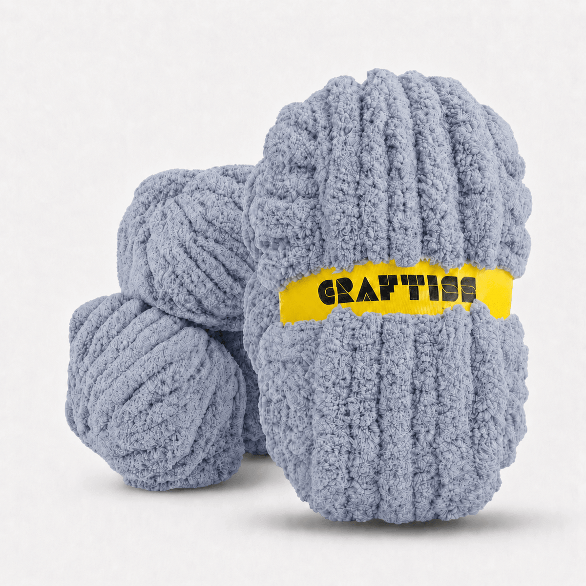 Chunky Chenille Yarn for Crocheting in Rolls - Jumbo 7 Weight (27 yds, 8 oz Each Skein), Bulky Thick Crochet Knit Blanket Chunky Yarn for Hand Knitting - CRAFTISS