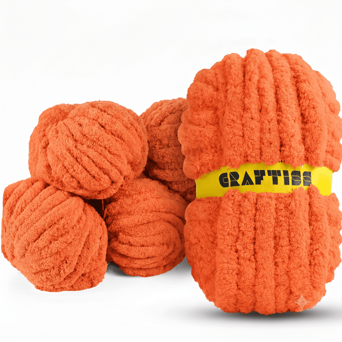 Chunky Chenille Yarn for Crocheting in Rolls - Jumbo 7 Weight (27 yds, 8 oz Each Skein), Bulky Thick Crochet Knit Blanket Chunky Yarn for Hand Knitting - CRAFTISS