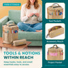 Yarn Storage Bag - Tote Yarn Bag, Durable Knitting and Crochet Organizer with Needle Case - CRAFTISS