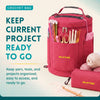 Yarn Storage Bag - Tote Yarn Bag, Durable Knitting and Crochet Organizer with Needle Case - CRAFTISS