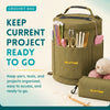 Yarn Storage Bag - Tote Yarn Bag, Durable Knitting and Crochet Organizer with Needle Case - CRAFTISS