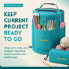 Yarn Storage Bag - Tote Yarn Bag, Durable Knitting and Crochet Organizer with Needle Case - CRAFTISS
