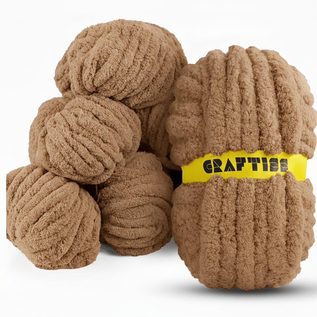 8 Rolls Chunky Chenille Yarn for Crocheting - Jumbo 7 Weight (27 yds, 8 oz Each Skein), Bulky Thick Crochet Knit Blanket Chunky Yarn for Hand Knitting - CRAFTISS