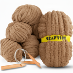 8 Rolls Chunky Chenille Yarn for Crocheting - Jumbo 7 Weight (27 yds, 8 oz Each Skein), Bulky Thick Crochet Knit Blanket Chunky Yarn for Hand Knitting with Giant Hook and Needles
