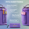 Purple Yarn Storage Bag - Tote Yarn Bag, Durable Knitting and Crochet Organizer with Needle Case