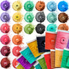 24*0.15 Oz Cosmetic Grade Mica Powder Color Set Assortment - Natural Coloring Pigment in Bags