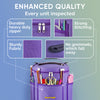 Purple Yarn Storage Bag - Tote Yarn Bag, Durable Knitting and Crochet Organizer with Needle Case