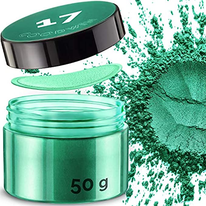 Emerald Green Mica Powder Cosmetic Grade 1.7 Oz - 50g Natural Coloring for Epoxy, Soap Making