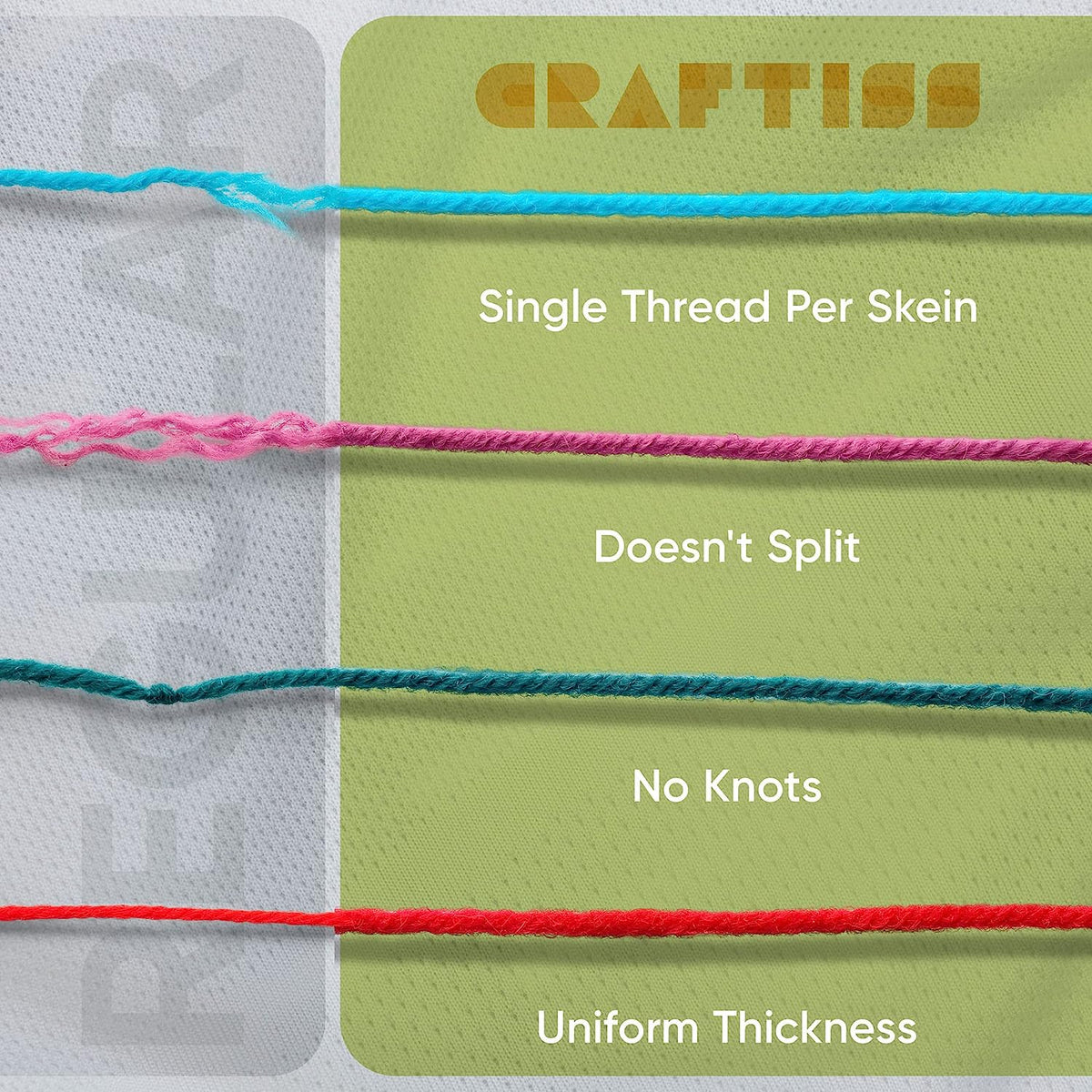 CRAFTISS Crochet Kit for Beginners, 158 Pieces with 16 Colors of Acrylic Yarn Skeins, 1300 Yards Total – Learn to Crochet All - in - One Starter Crochet Set for Adults Beginner - CRAFTISS