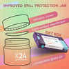24*0.35Oz Cosmetic Grade Mica Powder Color Set Assortment - Natural Coloring Pigment in Jars