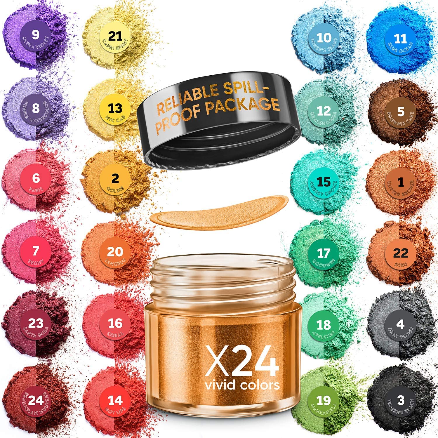 Black Cosmetic Grade Mica Powder 1.7 Oz - 50g Natural Coloring