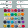 30*20g Acrylic Yarn Skeins Unique Colors - Bulk Yarn Kit - 1300 Yards - Perfect for Any Mini Project