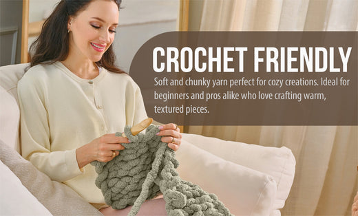 Crochet friendly chunky chenille yarn